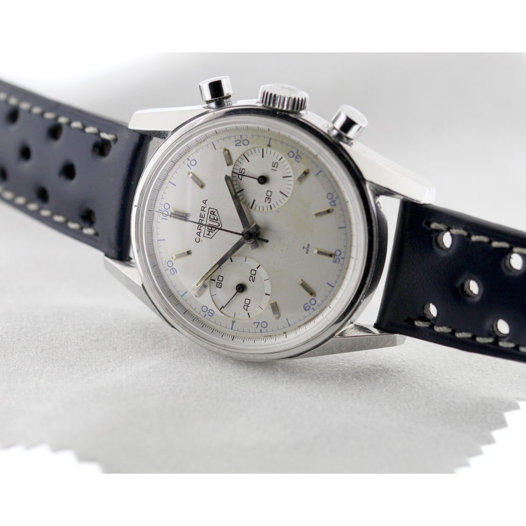 HEUER Carrera Silver Dial Chronograph Vintage Watch