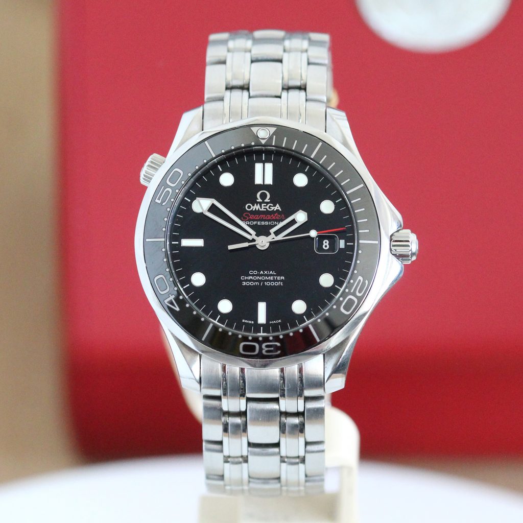 OMEGA Seamaster Diver 300M 41 Mens Black Dial Watch 212.30.41.20.01.003 2014 B+P