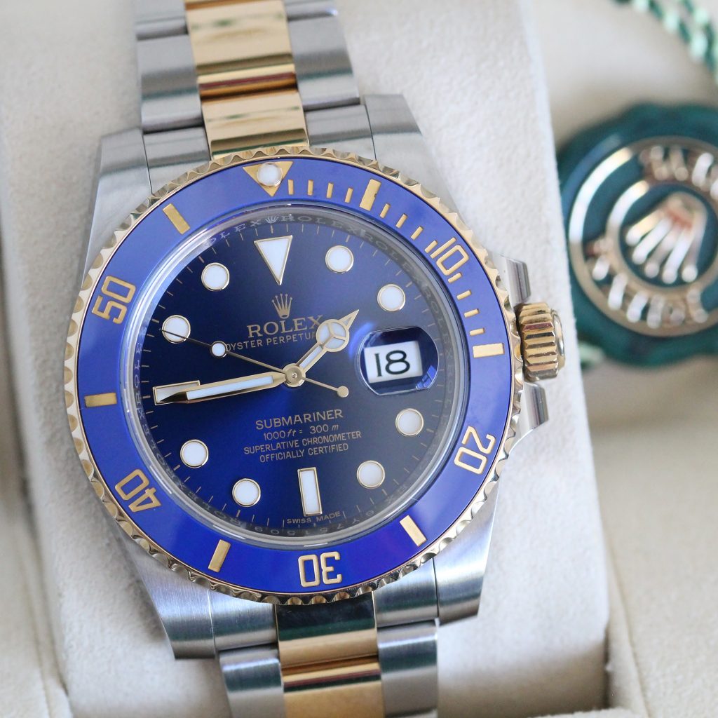 Rolex Submariner Blue Men's Steel and Gold Swiss Luxury Watch 126613LB 2016 B+P