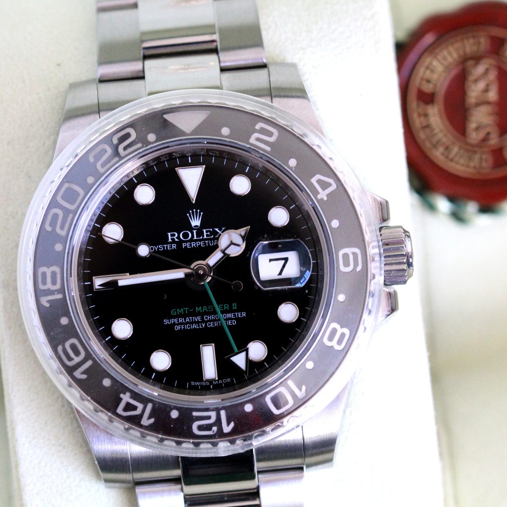 Rolex GMT-Master II Men's Black Watch 116710LN Box Papers 2009