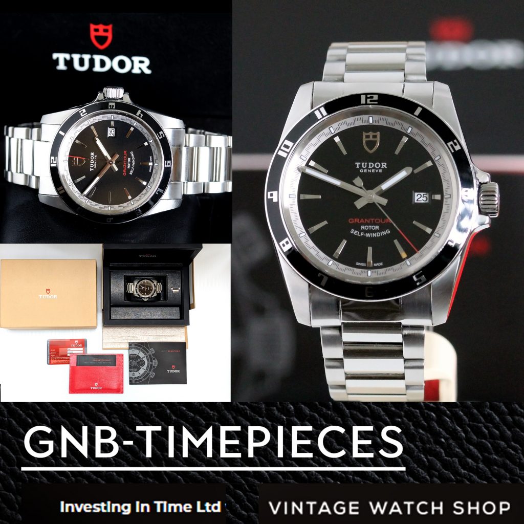 TUDOR Grantour Date Men's Black Watch 20500N Full Set